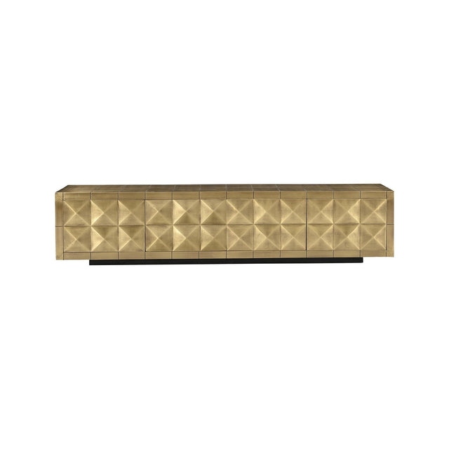 TV-Schrank Collada mit Messing-Verkleidung in brushed gold, 220x40x50 cm von Richmond Interiors – Produktbild 2
