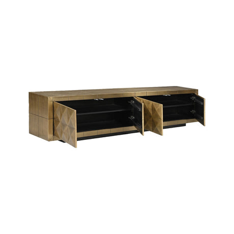 TV-Schrank Collada mit Messing-Verkleidung in brushed gold, 220x40x50 cm von Richmond Interiors – Produktbild 3