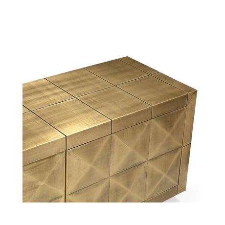 TV-Schrank Collada mit Messing-Verkleidung in brushed gold, 220x40x50 cm von Richmond Interiors – Produktbild 4