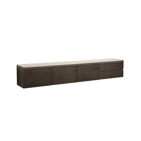 TV-Schrank Lachance aus Eichenfurnier in braun, 220x30x35 cm von Richmond Interiors – Produktbild 1