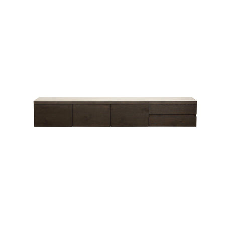 TV-Schrank Lachance aus Eichenfurnier in braun, 220x30x35 cm von Richmond Interiors – Produktbild 2
