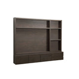 TV-Schrank Lachance mit 3-Türen und 2-Schubladen aus Eichenfurnier in dunkelbraun, 220x30x176 cm von Richmond Interiors – Produktbild 1