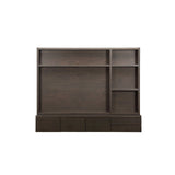 TV-Schrank Lachance mit 3-Türen und 2-Schubladen aus Eichenfurnier in dunkelbraun, 220x30x176 cm von Richmond Interiors – Produktbild 2
