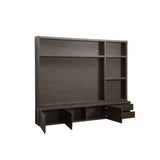 TV-Schrank Lachance mit 3-Türen und 2-Schubladen aus Eichenfurnier in dunkelbraun, 220x30x176 cm von Richmond Interiors – Produktbild 3