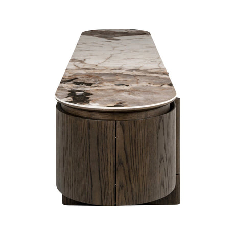 TV-Schrank Langford in braun mit Keramikplatte, 220x45 cm  von Richmond Interiors – Produktbild 4