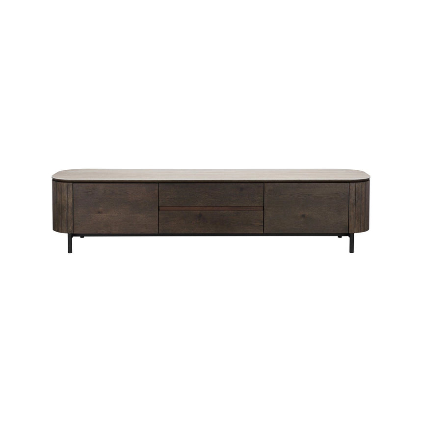 TV-Schrank Ritz aus Eichenfurnier in braun, 200x44,5x46,5 cm von Richmond Interiors – Produktbild 2