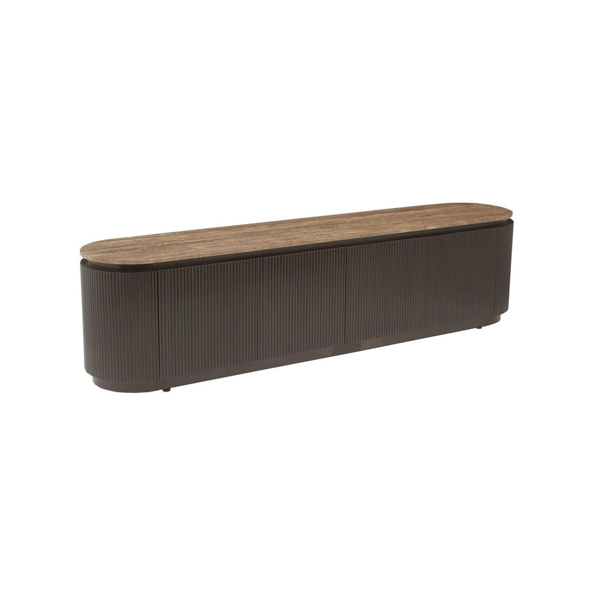 TV-Schrank Russo 4-Türer in braun, 200x40x50 cm von Richmond Interiors – Produktbild 1