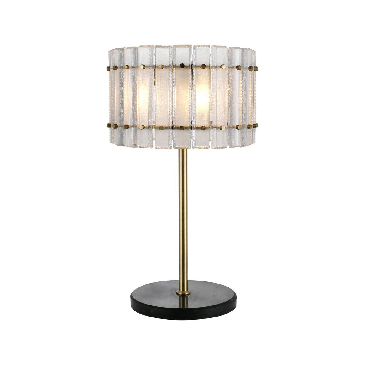 Tischlampe Felina in kupfer aus Marmor und Glas, 45x45x80 cm von Richmond Interiors – Produktbild 1