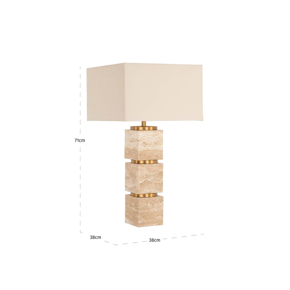 Tischlampe Jaella in beige aus Eisen, 38x38x71 cm von Richmond Interiors – Produktbild 5