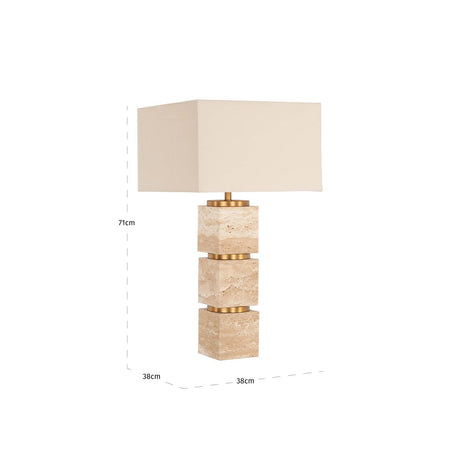 Tischlampe Jaella in beige aus Eisen, 38x38x71 cm von Richmond Interiors – Produktbild 5