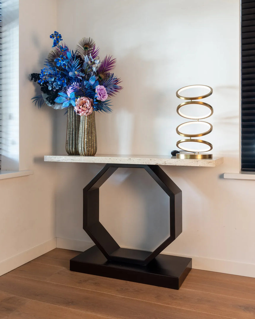 Tischlampe Jaimin in brushed gold aus Stahl, 25x25x53 cm von Richmond Interiors – Produktbild 4