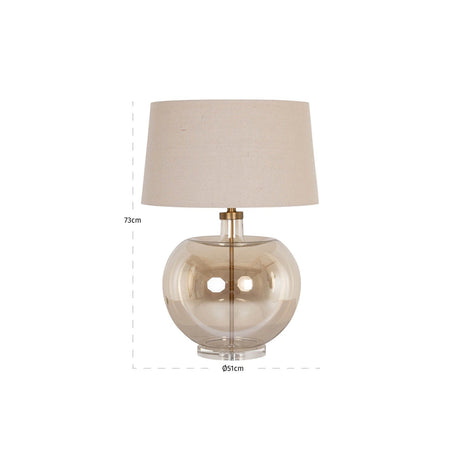 Tischlampe Jazzy in beige aus Eisen und Glas, 51x51x73 cm von Richmond Interiors – Produktbild 3