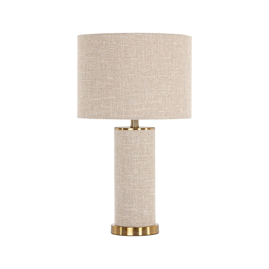 Tischlampe Joline in beige aus Leinen, 35x35x61 cm von Richmond Interiors – Produktbild 1