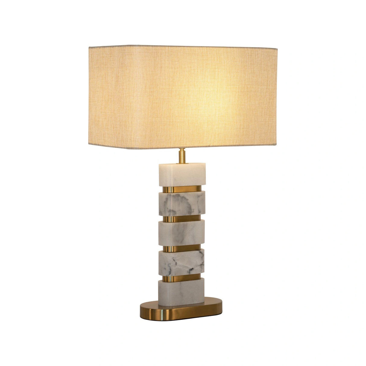 Tischlampe Lenore in gold aus Guangxi-Marmor und Eisen, 40x24x64 cm von Richmond Interiors – Produktbild 2