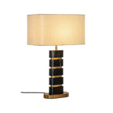 Tischlampe Levina in schwarz/gold aus Marquina-Marmor und Eisen, 40x24x64 cm von Richmond Interiors – Produktbild 2