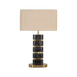 Tischlampe Levina in schwarz/gold aus Marquina-Marmor und Eisen, 40x24x64 cm von Richmond Interiors – Produktbild 3