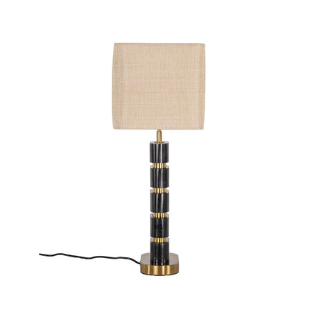 Tischlampe Levina in schwarz/gold aus Marquina-Marmor und Eisen, 40x24x64 cm von Richmond Interiors – Produktbild 4