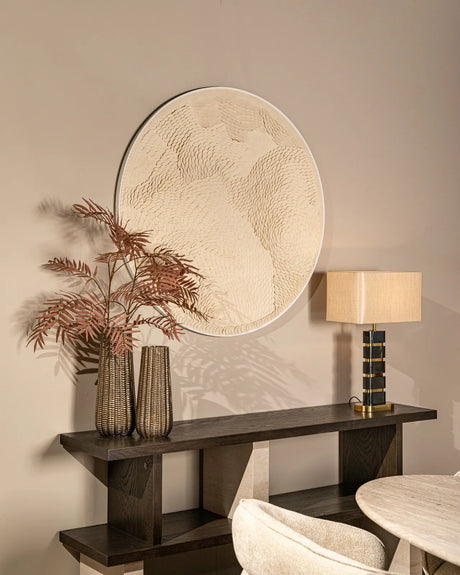 Tischlampe Levina in schwarz/gold aus Marquina-Marmor und Eisen, 40x24x64 cm von Richmond Interiors – Produktbild 5