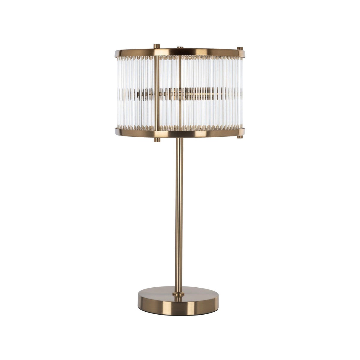 Tischlampe Loiza in brushed gold aus Glas und Eisen, 32x32x64 cm von Richmond Interiors – Produktbild 1