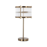 Tischlampe Loiza in brushed gold aus Glas und Eisen, 32x32x64 cm von Richmond Interiors – Produktbild 1