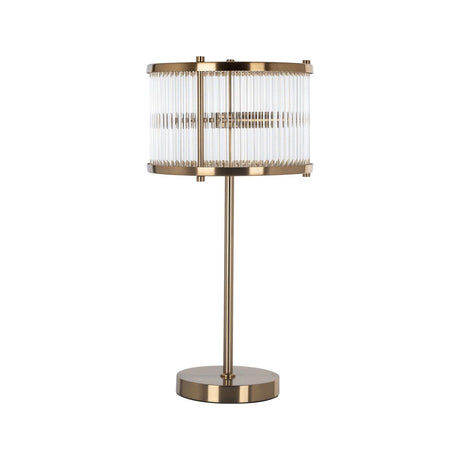 Tischlampe Loiza in brushed gold aus Glas und Eisen, 32x32x64 cm von Richmond Interiors – Produktbild 1