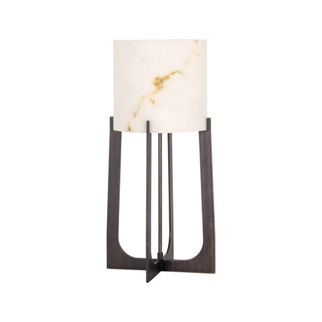 Tischlampe Loura in kupfer aus Eisen und Kunstmarmor, 27,5x27,5x57 cm von Richmond Interiors – Produktbild 1