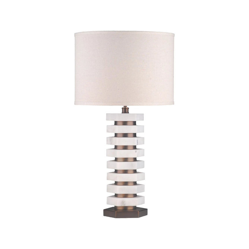 Tischleuchte Haspen aus Marmor und Eisen in natur von Richmond Interiors – Bild 1