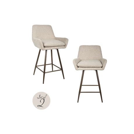 Tresenhocker Linsey im 2er-Set in natural chunky, 54x53x91 cm von Richmond Interiors – Bild 1