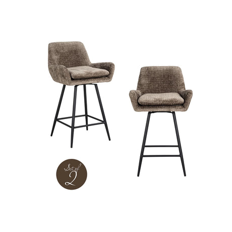 Tresenhocker Linsey in niagara stone als 2er-Set, 54x53x91 cm von Richmond Interiors – Bild 1