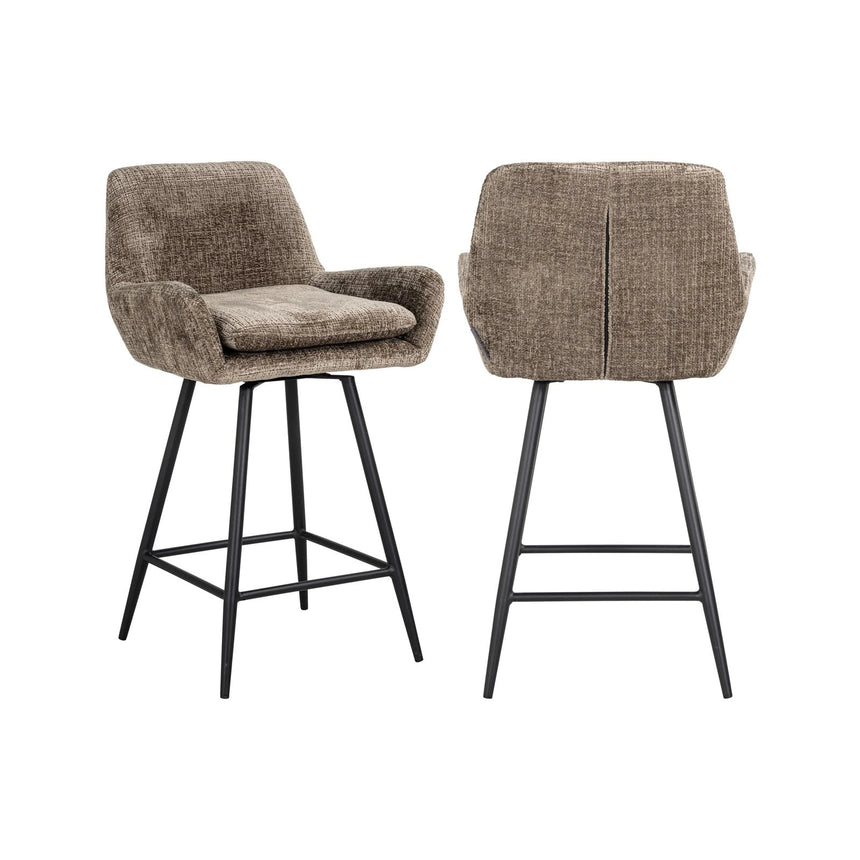 Tresenhocker Linsey in niagara stone als 2er-Set, 54x53x91 cm von Richmond Interiors – Bild 3