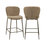 Tresenhocker Odarby mit flammhemmendem Bezug in brown tweed, 49x55x96 cm von Richmond Interiors – Bild 1
