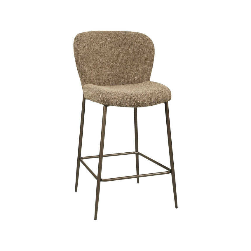 Tresenhocker Odarby mit flammhemmendem Bezug in brown tweed, 49x55x96 cm von Richmond Interiors – Bild 2