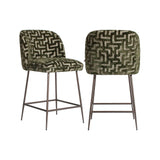 Tresenhocker Pullitzer in moss labyrinth, 54x62x101 cm von Richmond Interiors – Bild 1