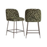 Tresenhocker Pullitzer in moss labyrinth, 54x62x101 cm von Richmond Interiors – Bild 1