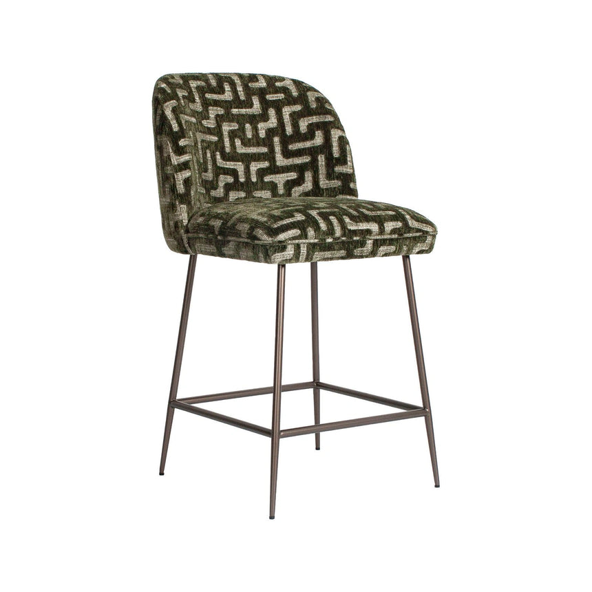 Tresenhocker Pullitzer in moss labyrinth, 54x62x101 cm von Richmond Interiors – Bild 3