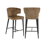 Tresenhocker Taylor in brandy fusion, flammhemmend, 52x54x93 cm von Richmond Interiors – Bild 1