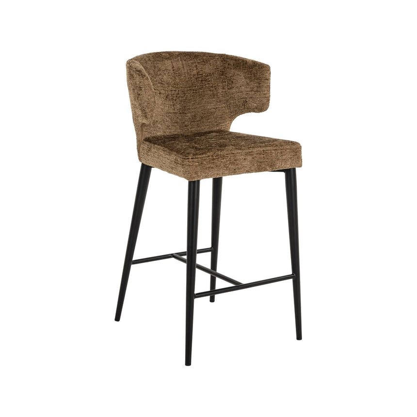 Tresenhocker Taylor in brandy fusion, flammhemmend, 52x54x93 cm von Richmond Interiors – Bild 2
