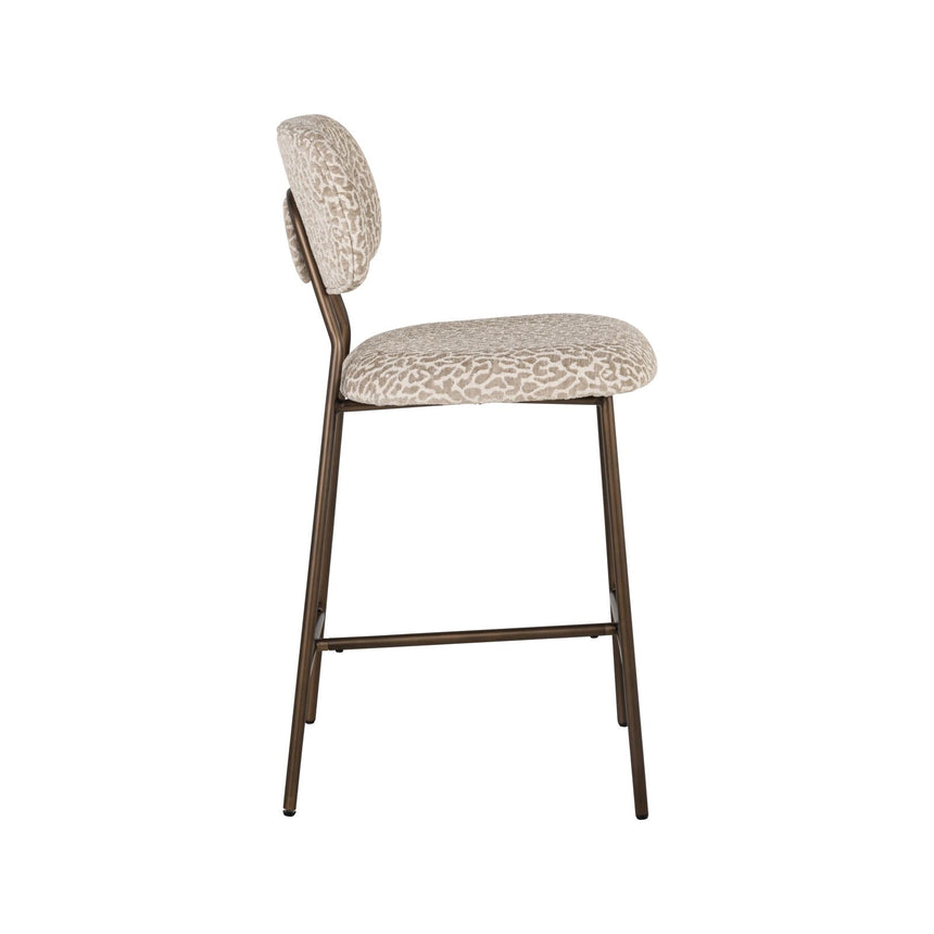 Tresenhocker Xenia in beige leopard als 2er-Set (flammhemmend), 45x53x96 cm von Richmond Interiors – Bild 5