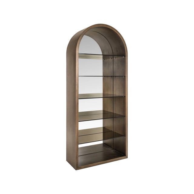 Vitrine Bowic in brushed gold, 90x38x210 cm von Richmond Interiors – Bild 3