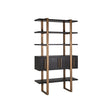 Vitrine Cambon aus Eichenfurnier und Metall in dark coffee, 116x42x200 cm von Richmond Interiors – Bild 1