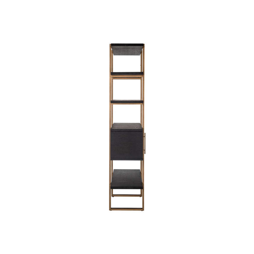 Vitrine Cambon aus Eichenfurnier und Metall in dark coffee, 116x42x200 cm von Richmond Interiors – Bild 3