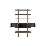 Vitrine Cambon aus Eichenfurnier und Metall in dark coffee, 116x42x200 cm von Richmond Interiors – Bild 5