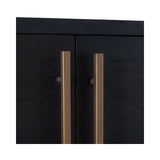 Vitrine Cambon aus Eichenfurnier und Metall in dark coffee, 116x42x200 cm von Richmond Interiors – Bild 7