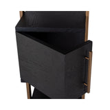 Vitrine Cambon aus Eichenfurnier und Metall in dark coffee, 116x42x200 cm von Richmond Interiors – Bild 9