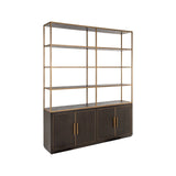 Vitrine Carter groß in braun mit 4 Türen, 180x38x220 cm von Richmond Interiors – Bild 1