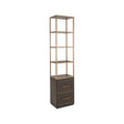 Vitrine Carter klein in braun mit 2 Schubladen, 50x38x220 cm von Richmond Interiors – Bild 1