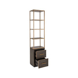 Vitrine Carter klein in braun mit 2 Schubladen, 50x38x220 cm von Richmond Interiors – Bild 2