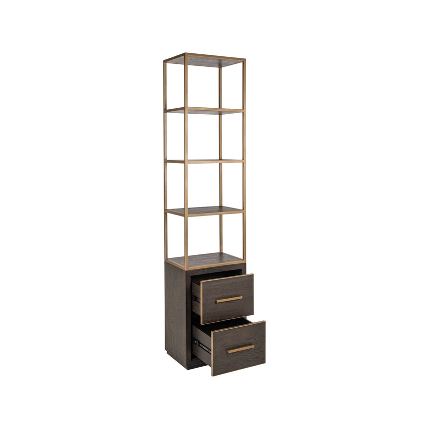 Vitrine Carter klein in braun mit 2 Schubladen, 50x38x220 cm von Richmond Interiors – Bild 2