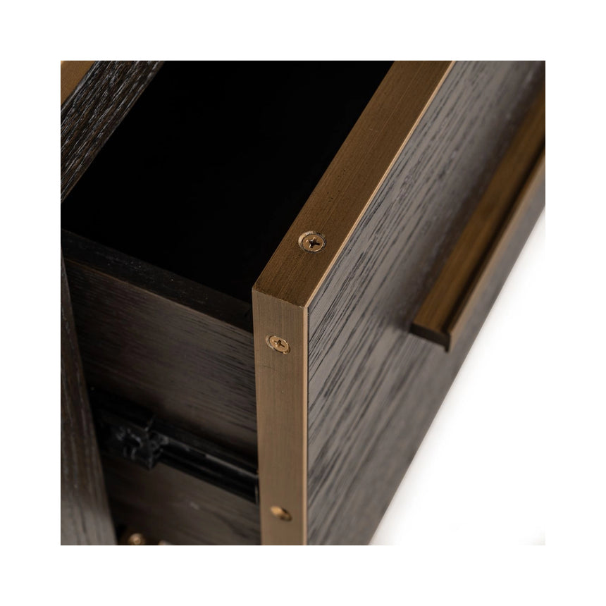Vitrine Carter klein in braun mit 2 Schubladen, 50x38x220 cm von Richmond Interiors – Bild 7