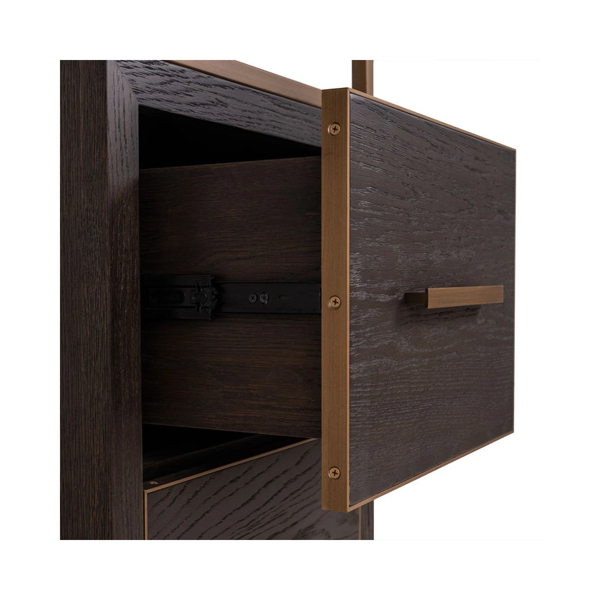 Vitrine Carter klein in braun mit 2 Schubladen, 50x38x220 cm von Richmond Interiors – Bild 8